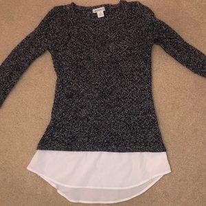 Black & white speckled sweater